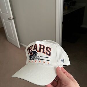 47 Brand White Chicago Bears Football SnapBack Hat